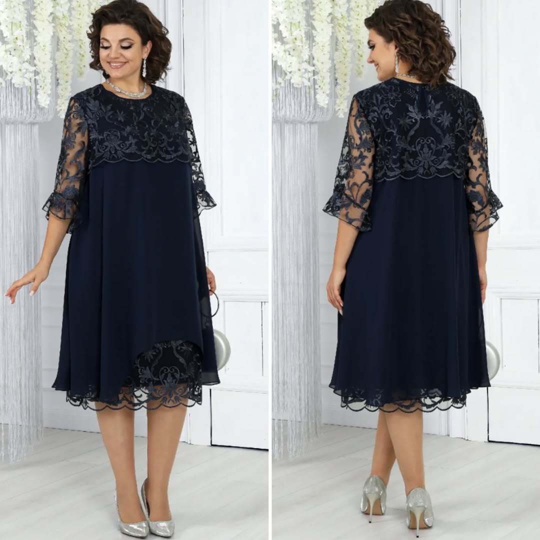 Lirona - Elegant Casual Midi Dress