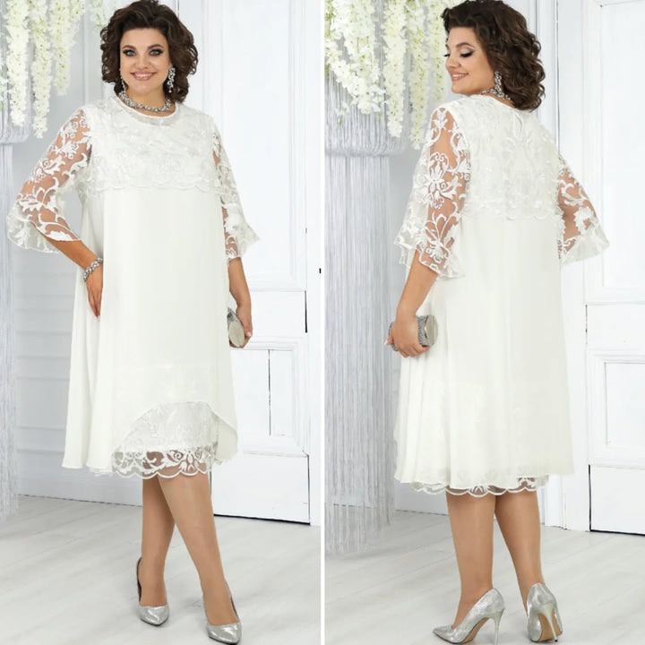 Lirona - Elegant Casual Midi Dress