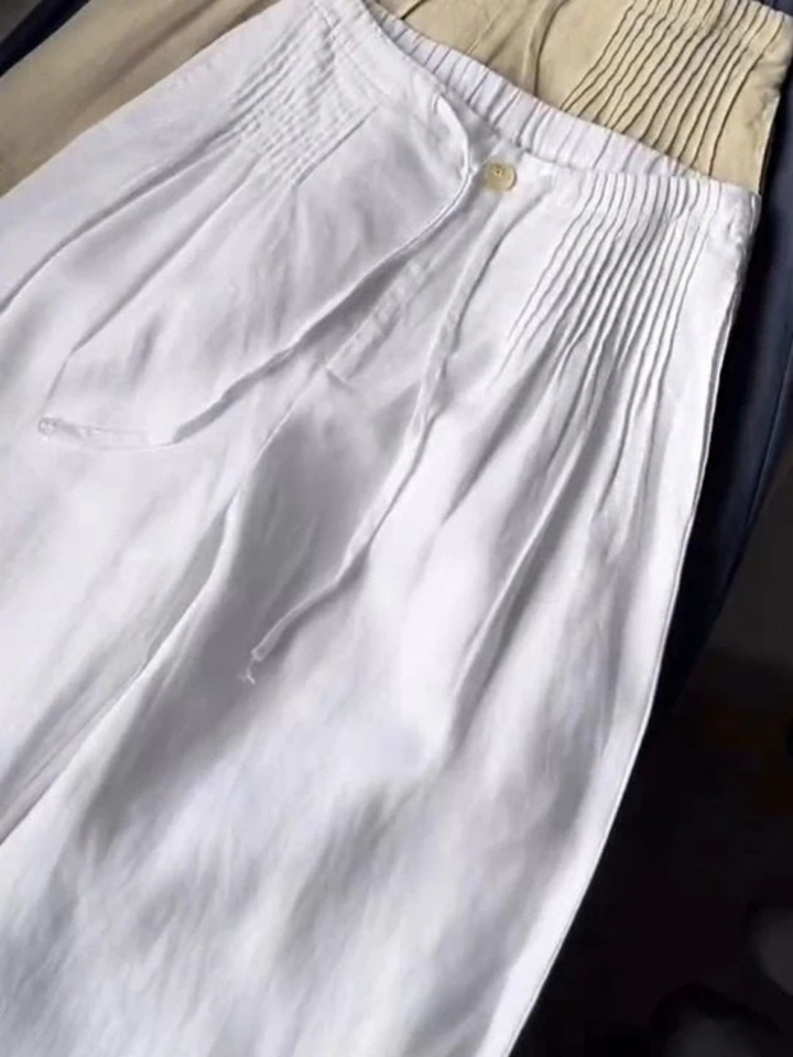 Moriah - Airy Linen Wide-Leg Trousers