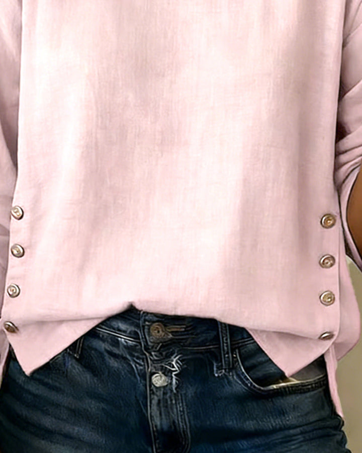 Loravyn - Soft-Touch Long-Sleeve Blouse