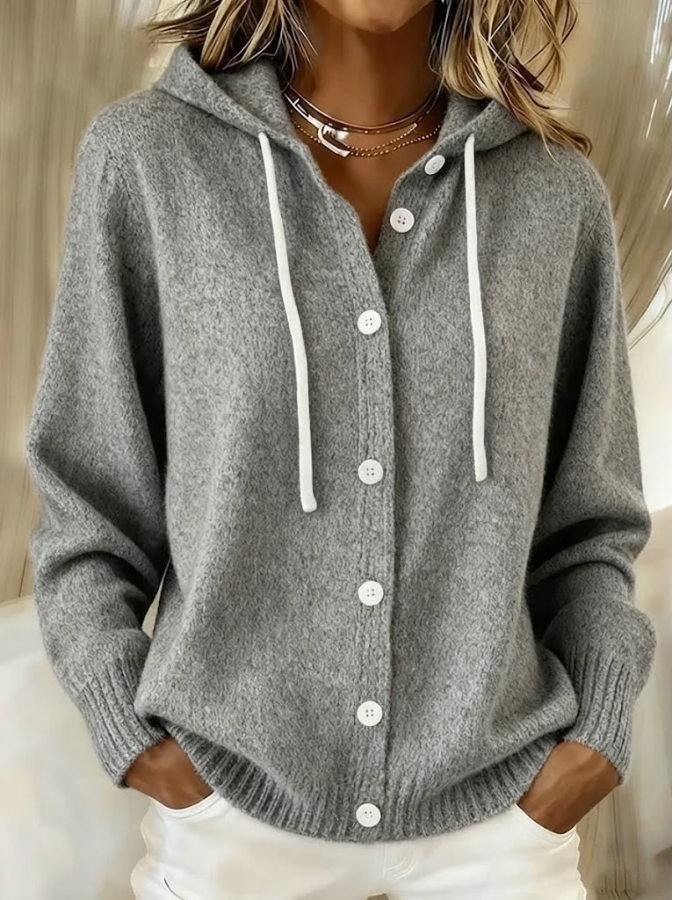 Serae - Stylish Casual Hooded Cardigan