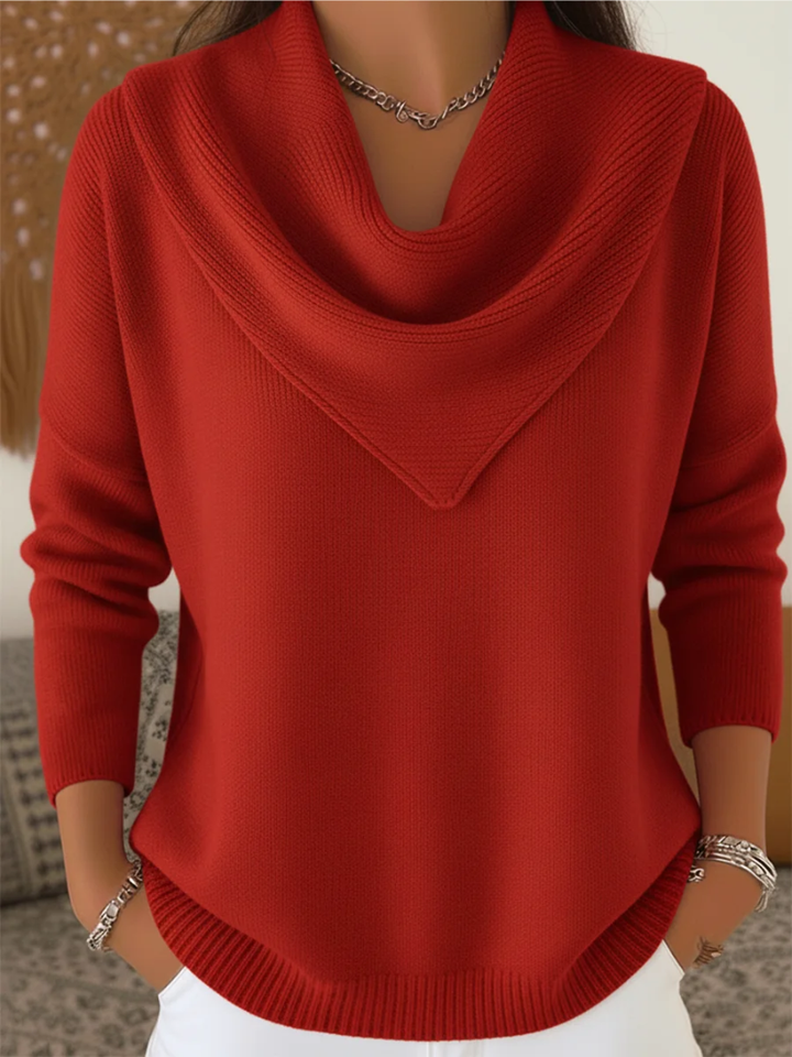 Tavelin - Soft-Touch Waterfall Neck Sweater