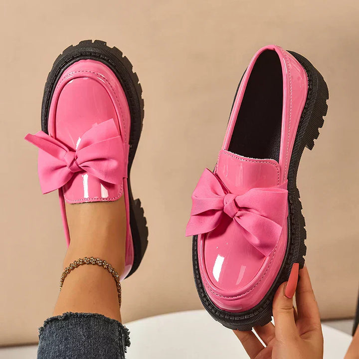 Eliza - Lustrous Platform Loafers