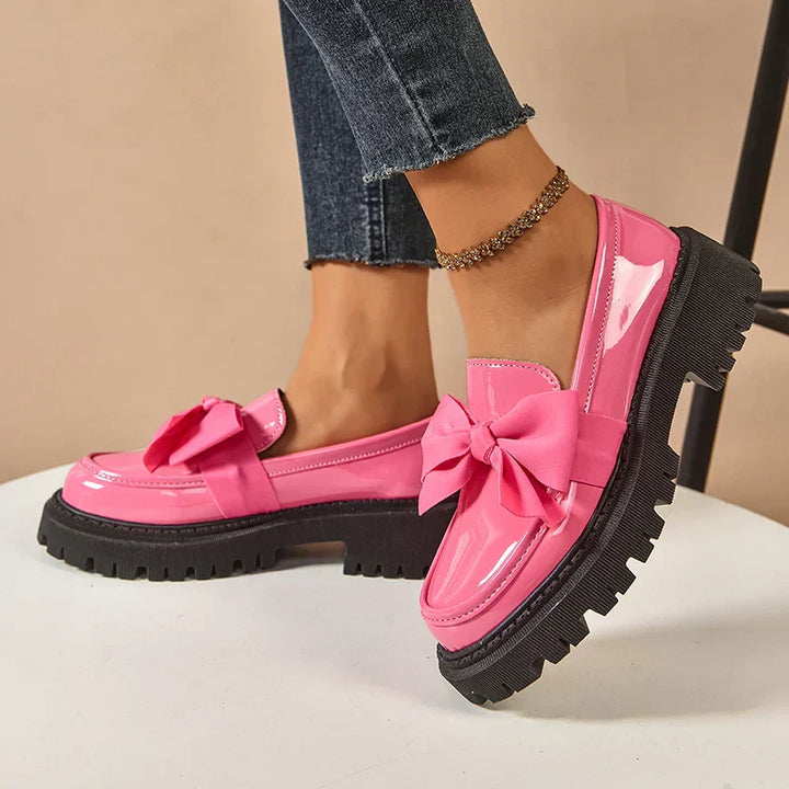 Eliza - Lustrous Platform Loafers