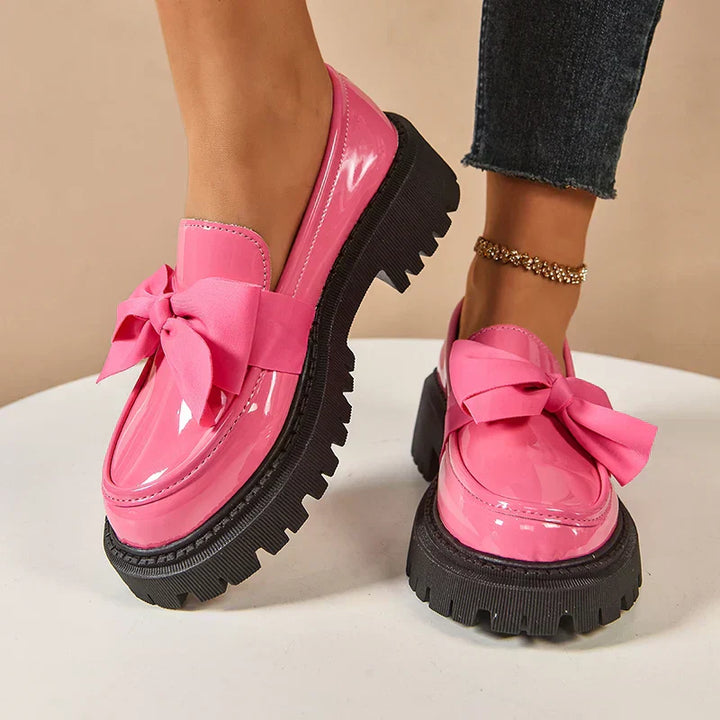 Eliza - Lustrous Platform Loafers