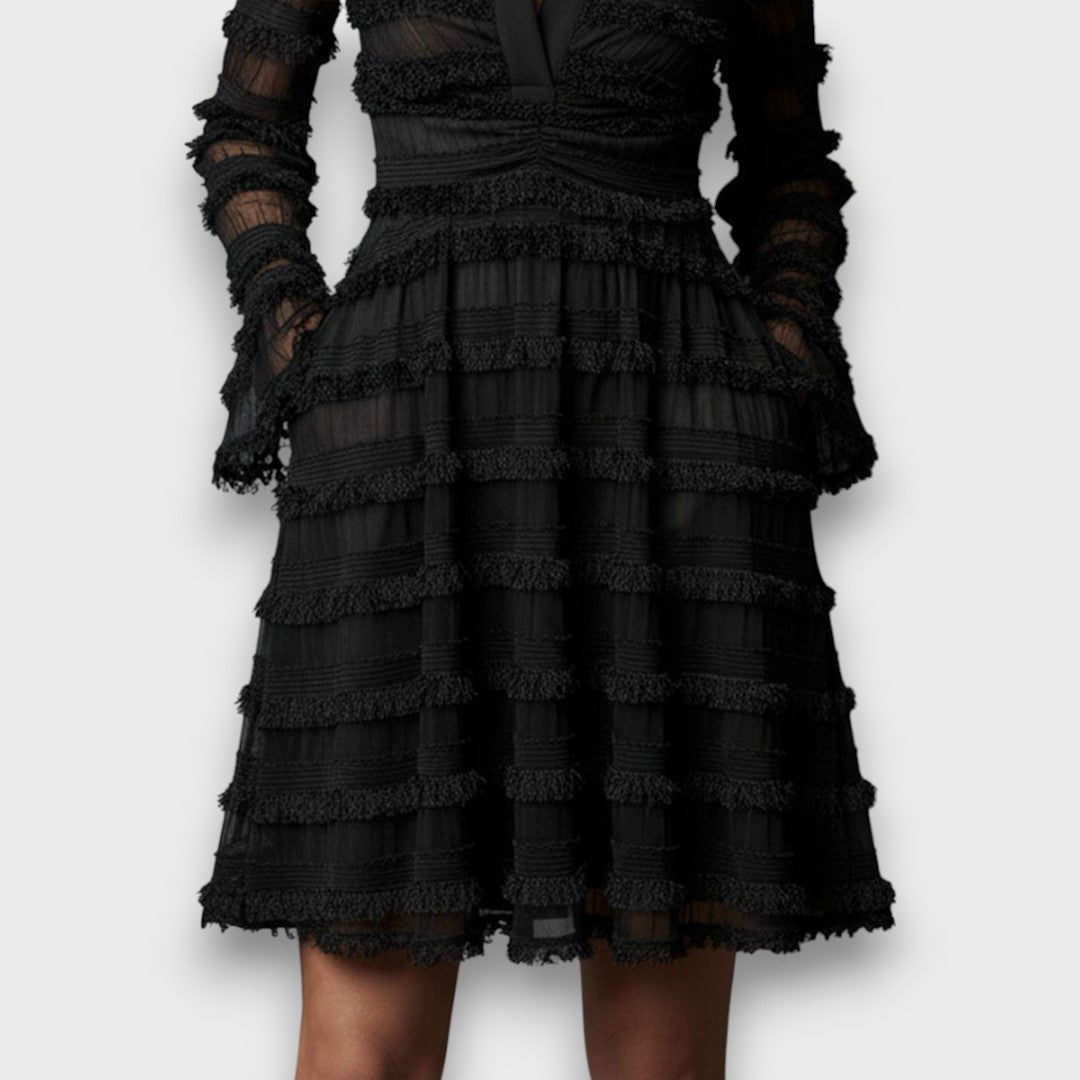 Zayenna - Textured Fringed Dress