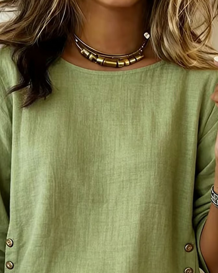 Loravyn - Soft-Touch Long-Sleeve Blouse