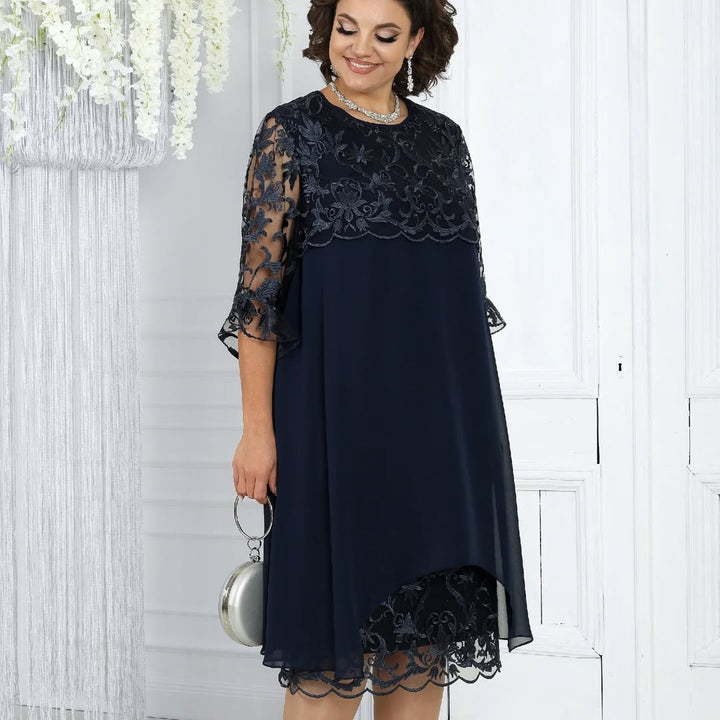 Lirona - Elegant Casual Midi Dress