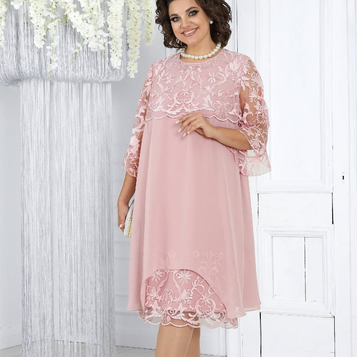 Lirona - Elegant Casual Midi Dress