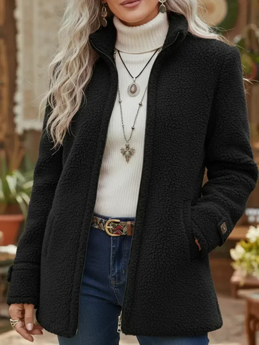 Eliza - Soft-Touch High-Collar Coat