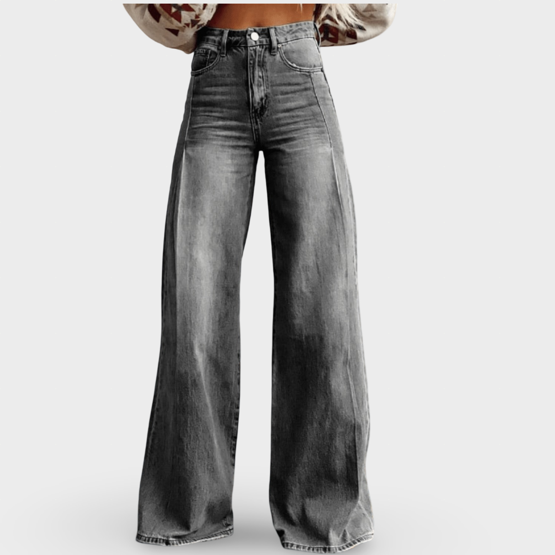 Mirise - Soft-Touch High-Waist Wide-Leg Trousers