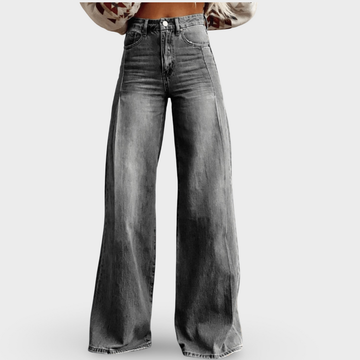 Mirise - Soft-Touch High-Waist Wide-Leg Trousers