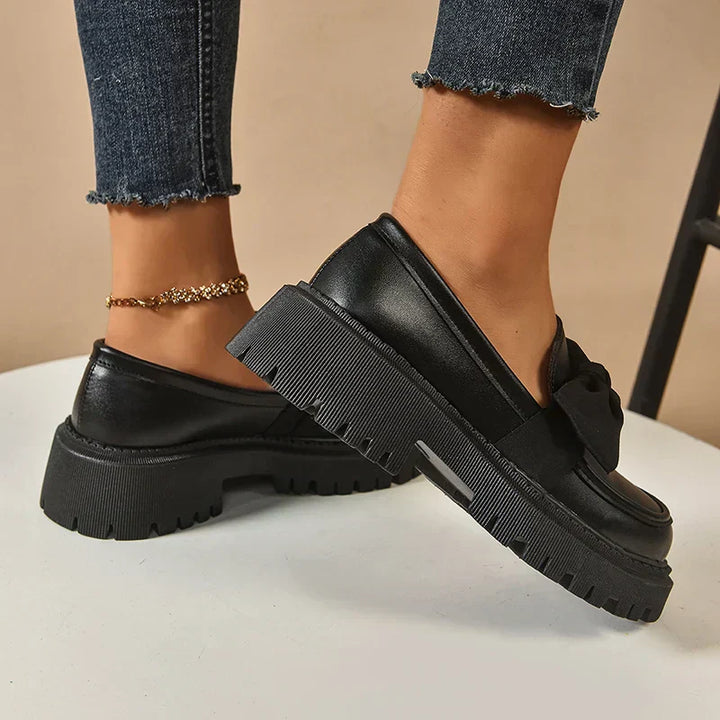 Eliza - Lustrous Platform Loafers