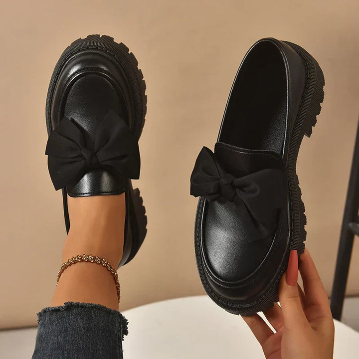 Eliza - Lustrous Platform Loafers