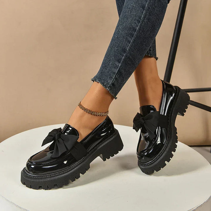 Eliza - Lustrous Platform Loafers
