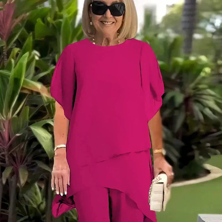 Noretta - Draped Wide-Leg Trouser Set